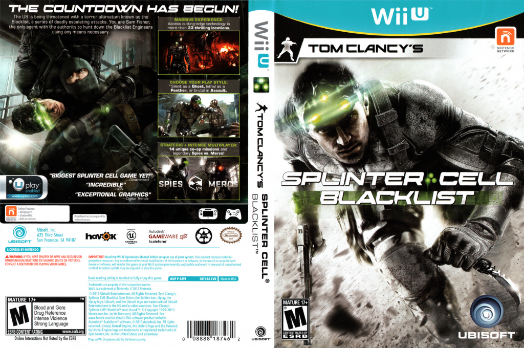 Tom Clancy's Splinter Cell - Blacklist — box-texture (US)
