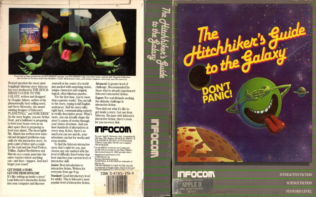 Hitchhiker's Guide To The Galaxy, The — box-texture (US)