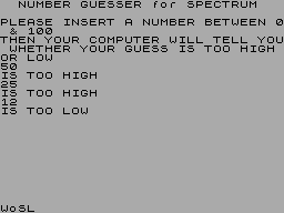 Number Guesser for Spectrum — ss (WOR)