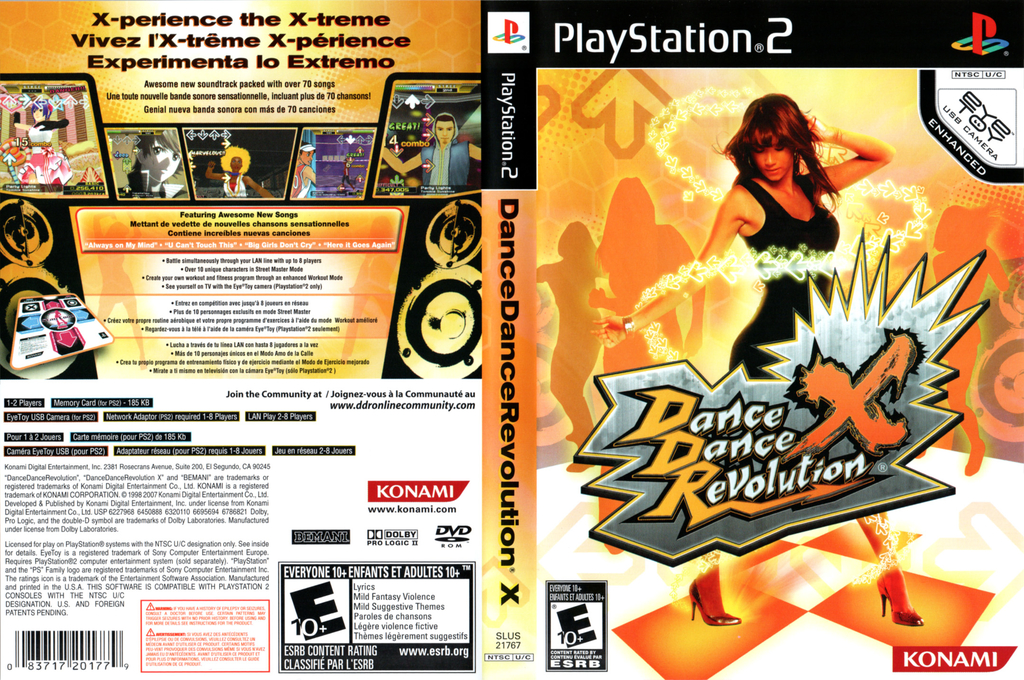 Dance Dance Revolution X — box-texture (US)