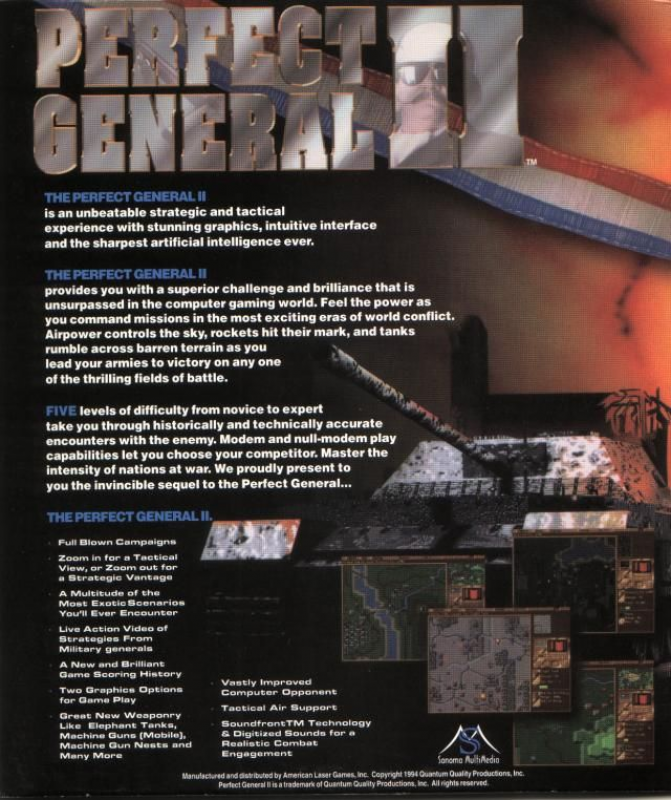 Perfect General 2 — box-2D-back (US)