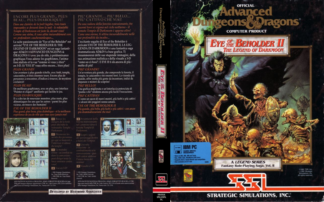 Eye Of The Beholder 2 - The Legend Of Darkmoon — box-texture (EU)