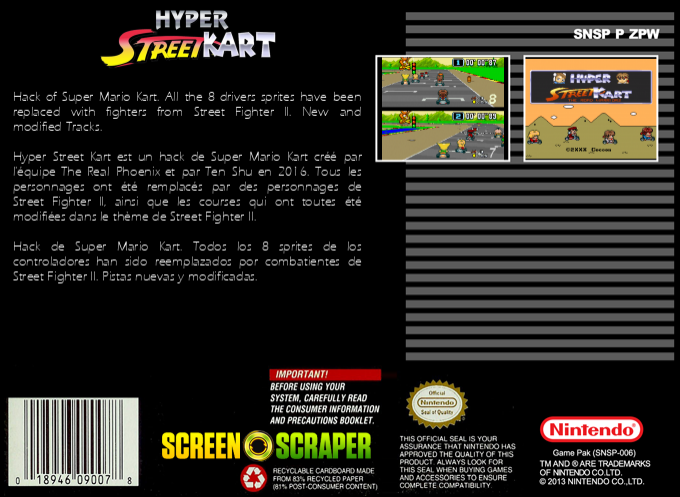 Hyper Street Kart — box-2D-back (SS)