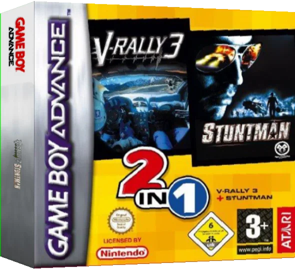 2 in 1 - V-Rally 3 + Stuntman — box-3D (EU)