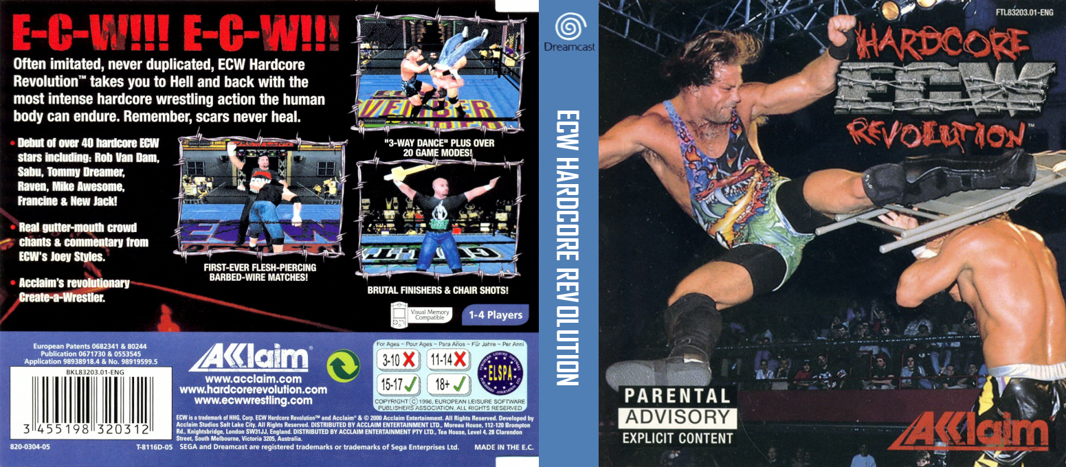 ECW Hardcore Revolution — box-texture (EU)