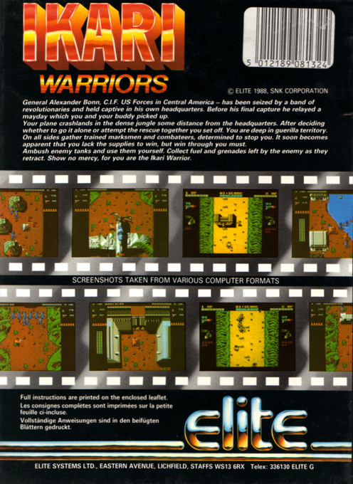 Ikari Warriors — box-2D-back (EU)