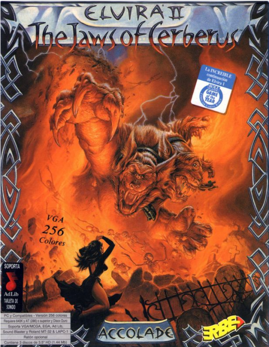 Elvira 2 - The Jaws Of Cerberus — box-2D (SP)