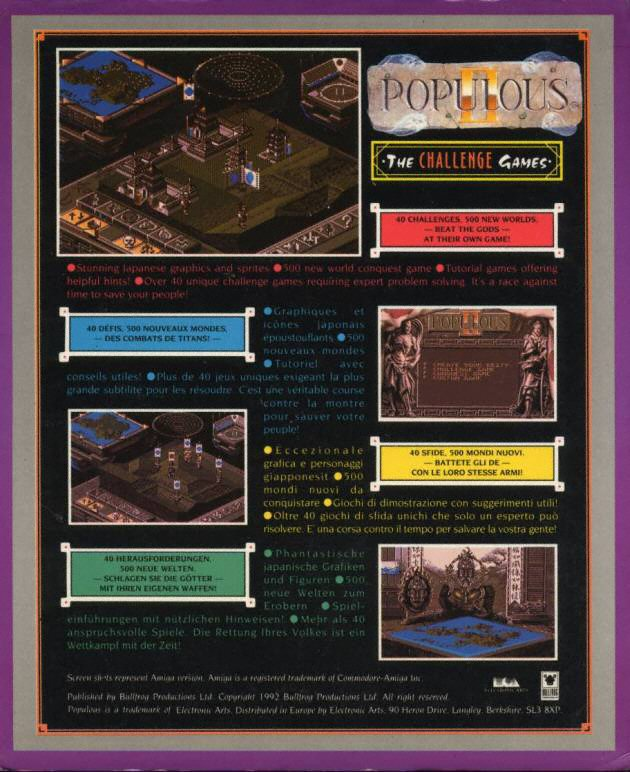 Populous II - The Challenge Games — box-2D-back (WOR)