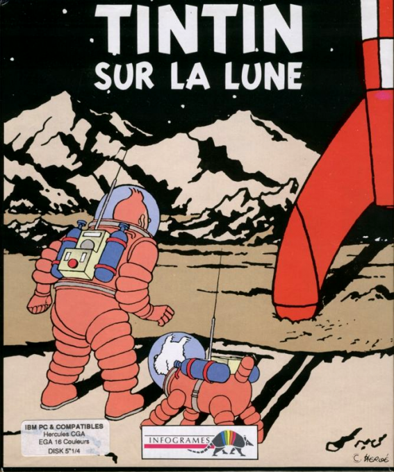 Tintin On The Moon — box-2D (FR)