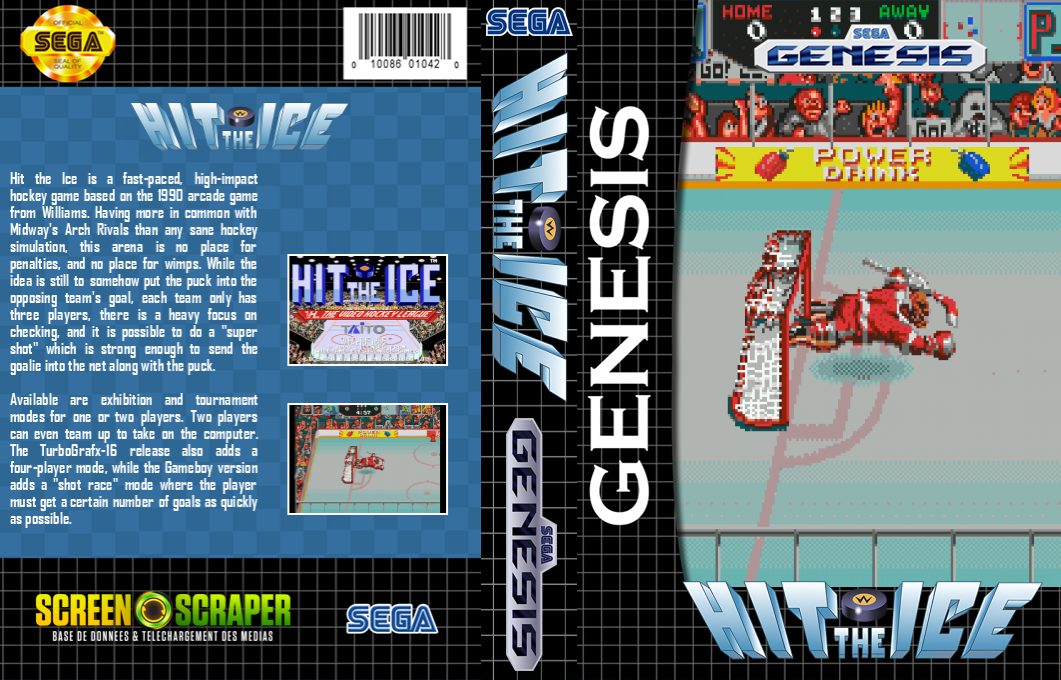 Hit the Ice - The Video Hockey League — box-texture (SS)