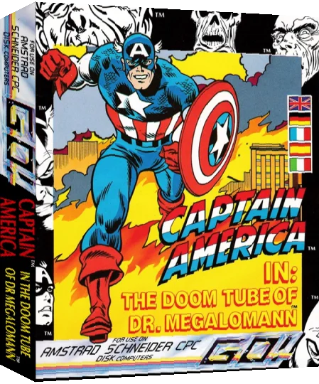Captain America in - The Doom Tube of Dr. Megalomann — box-3D (EU)