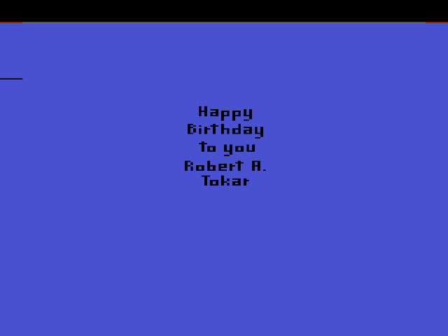 Birthday Mania — sstitle (WOR)
