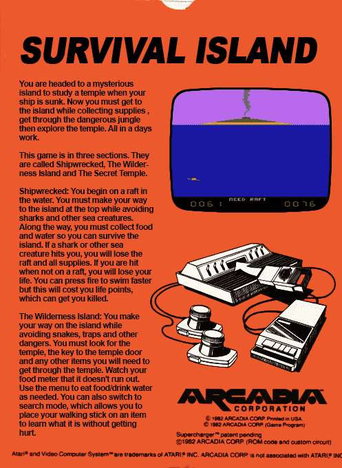 Survival Island — box-2D-back (US)