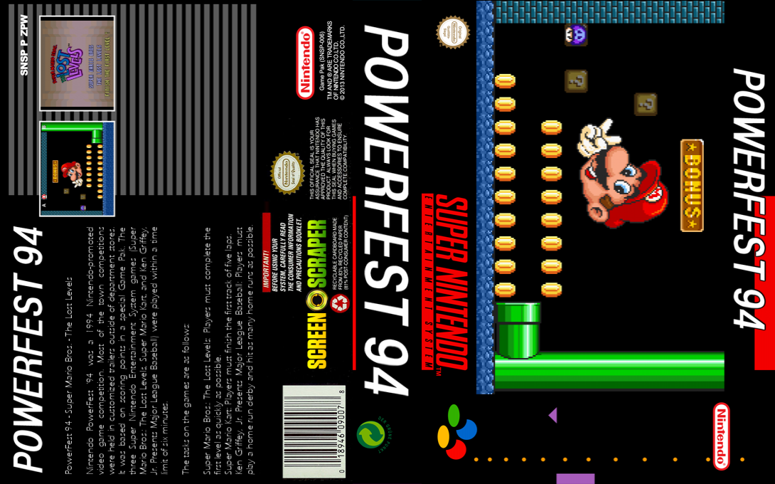 Powerfest 94 - Super Mario Bros. - The Lost Levels — box-texture (SS)