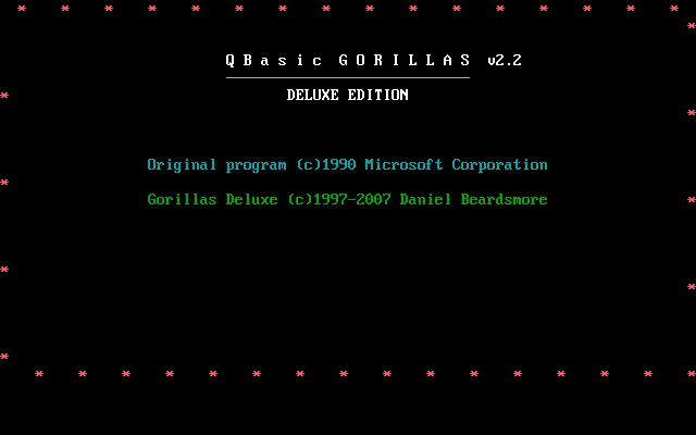 QBasic Gorillas: The Deluxe Edition box art