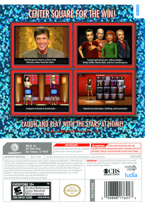 Hollywood Squares — box-2D-back (US)