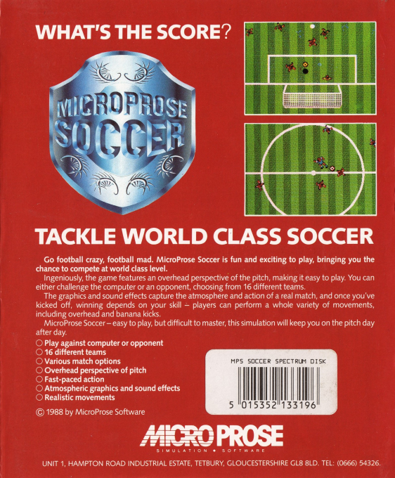 Microprose Soccer — box-2D-back (EU)