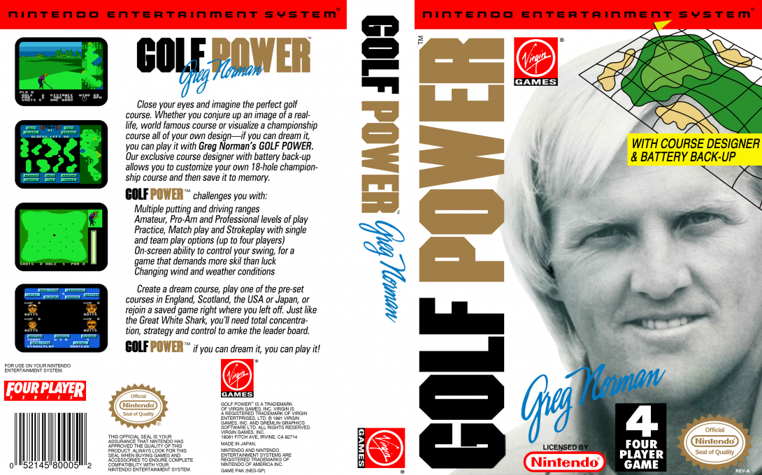 Greg Norman's Golf Power — box-texture (US)