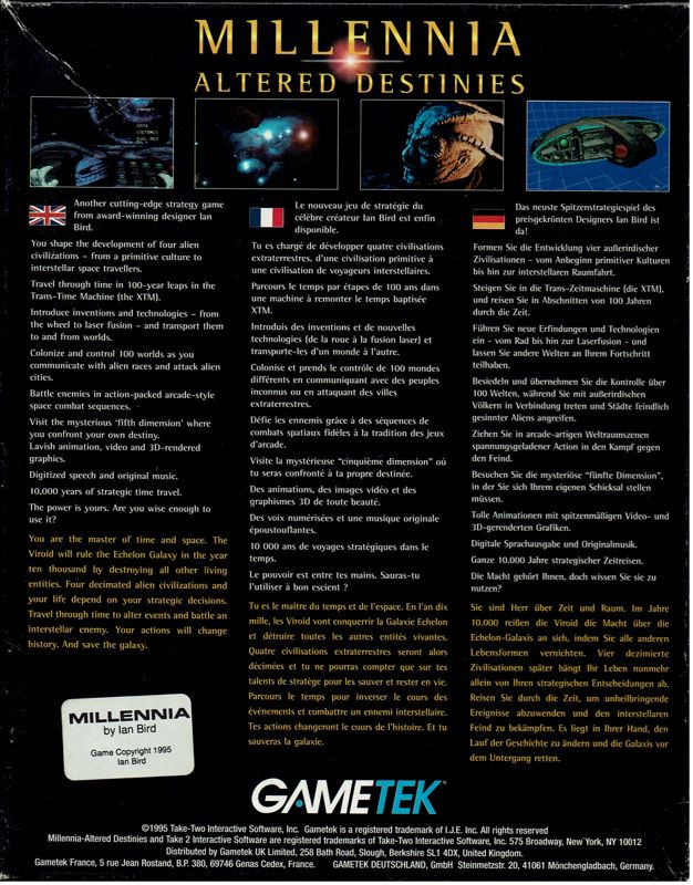 Millennia - Altered Destinies — box-2D-back (EU)