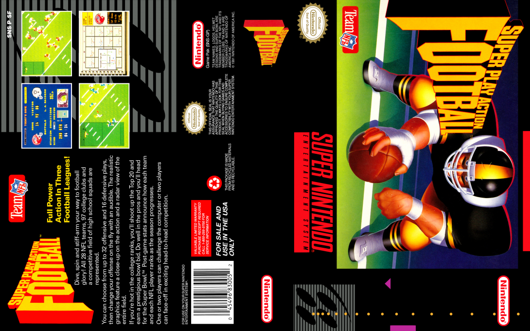 Super Play Action Football — box-texture (US)