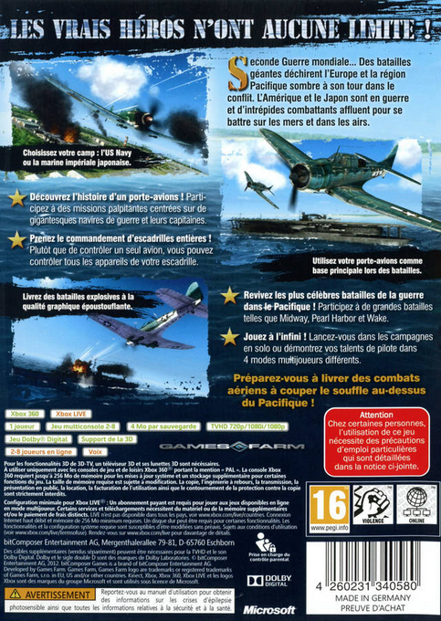 Air Conflicts - Pacific Carriers — box-2D-back (EU)
