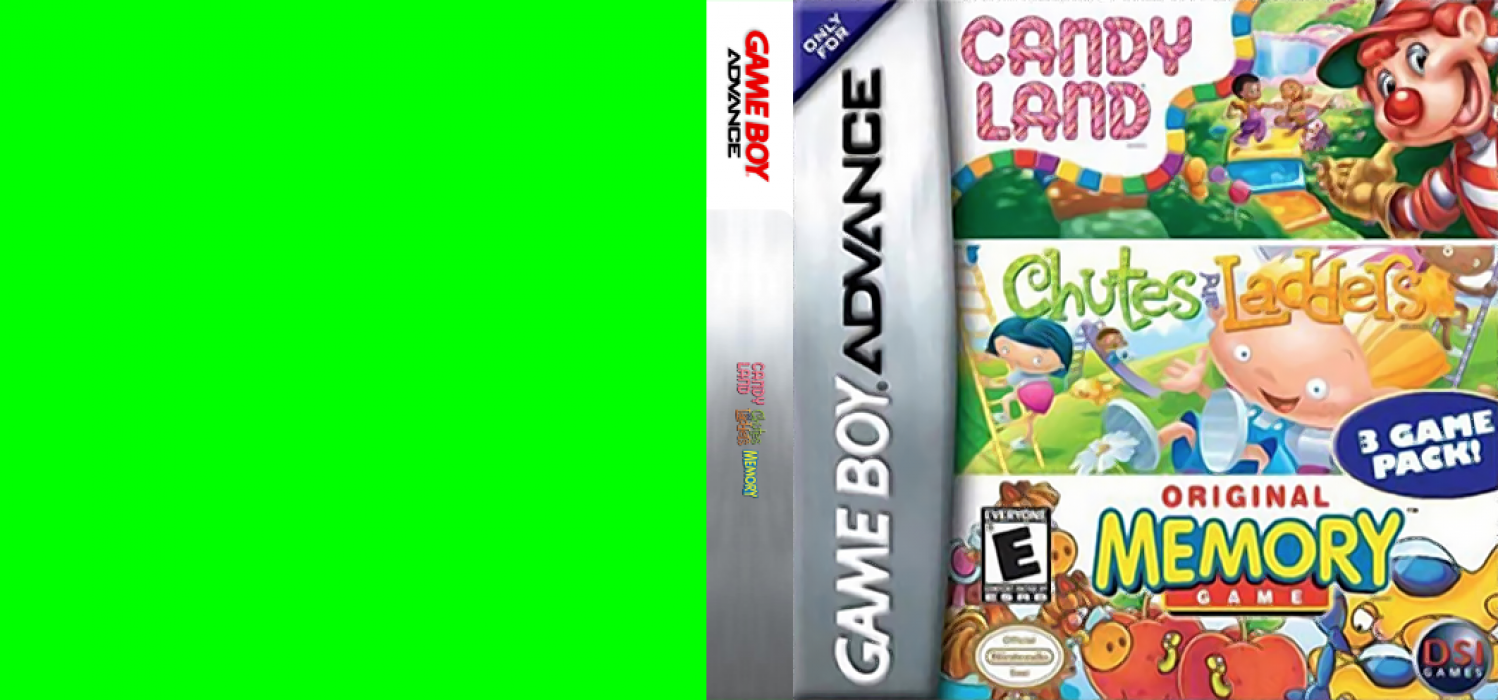 3 Game Pack! - Candy Land + Chutes and Ladders + Original Memory Game — box-texture (US)