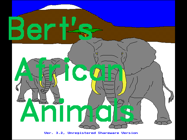 Bert's African Animals box art