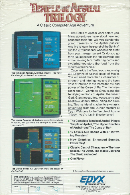 Temple of Apshai Trilogy, The — box-2D-back (US)