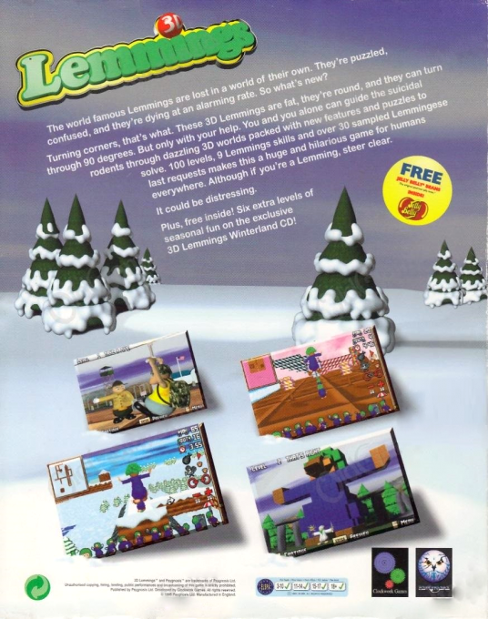 3D Lemmings Winterland — box-2D-back (EU)