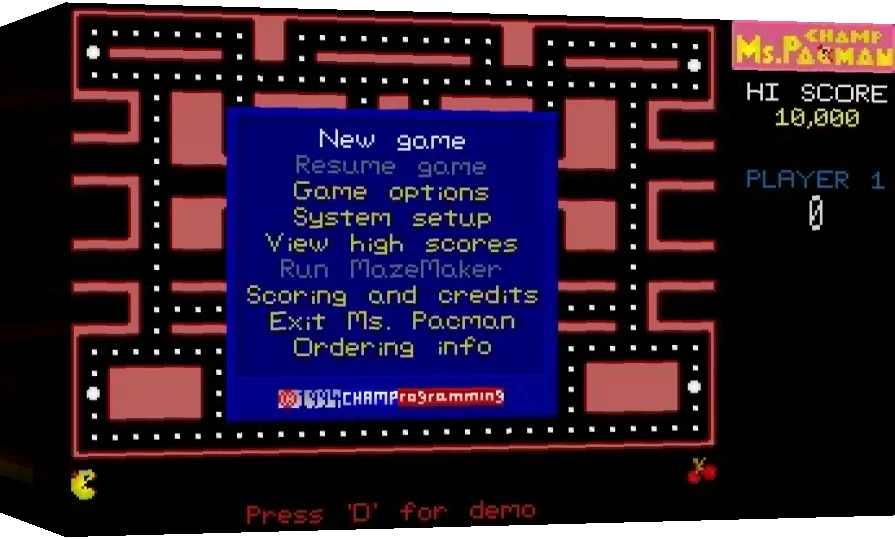 CHAMP Ms. Pacman — box-3D (WOR)