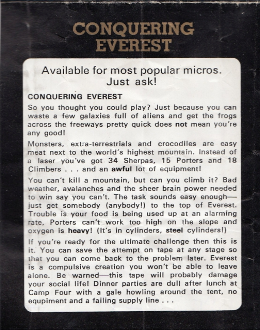 Conquering Everest — box-2D-back (WOR)