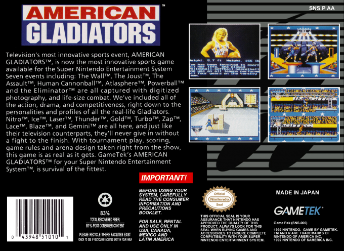 American Gladiators — box-2D-back (US)