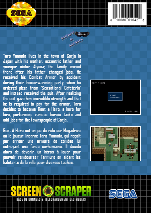 Rent A Hero — box-2D-back (SS)
