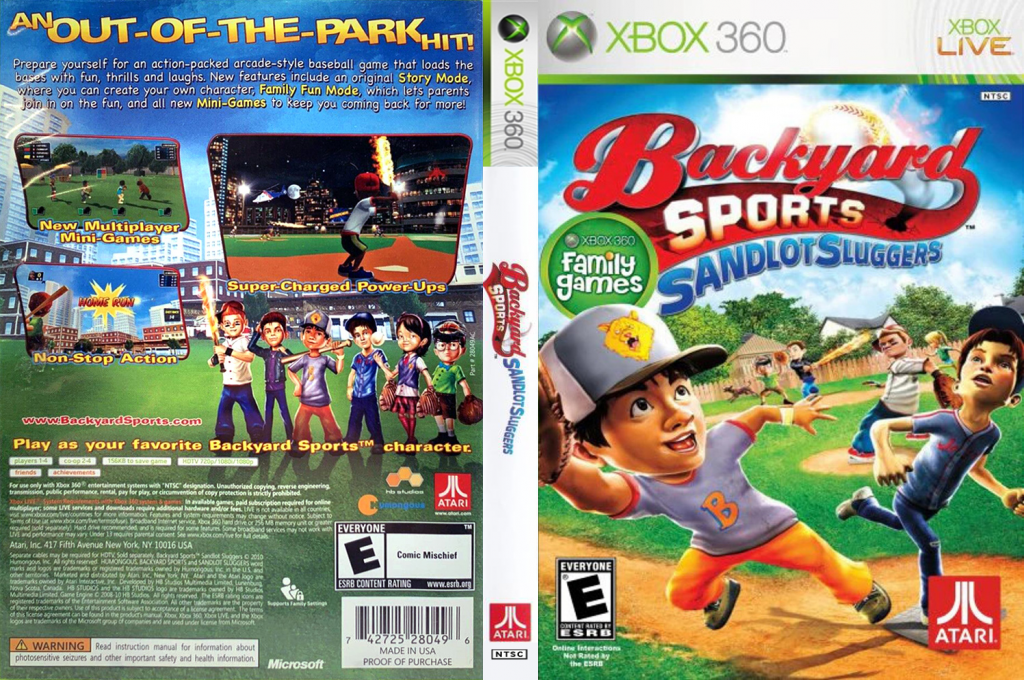 Backyard Sports - Sandlot Sluggers — box-texture (US)