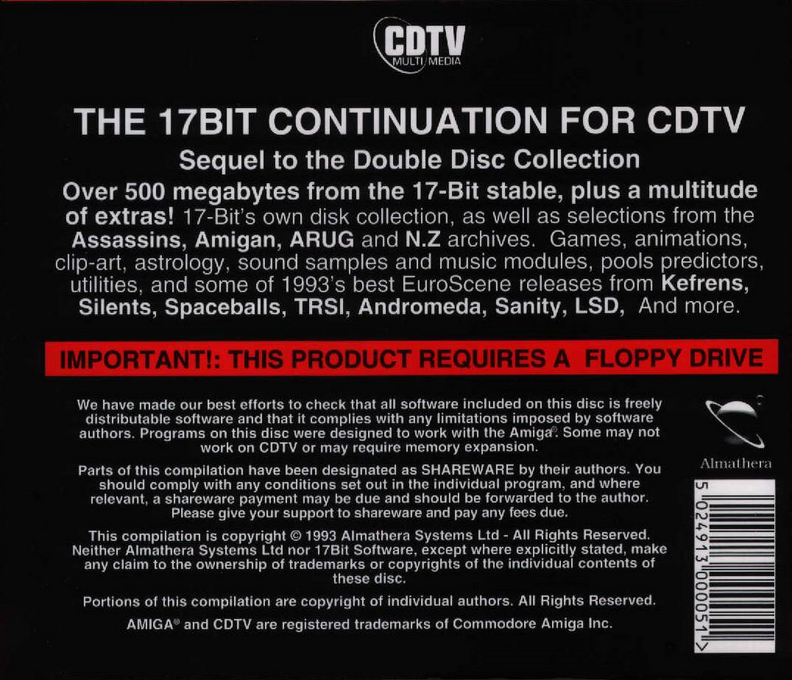 17 Bit - Continuation Disc — box-2D-back (WOR)