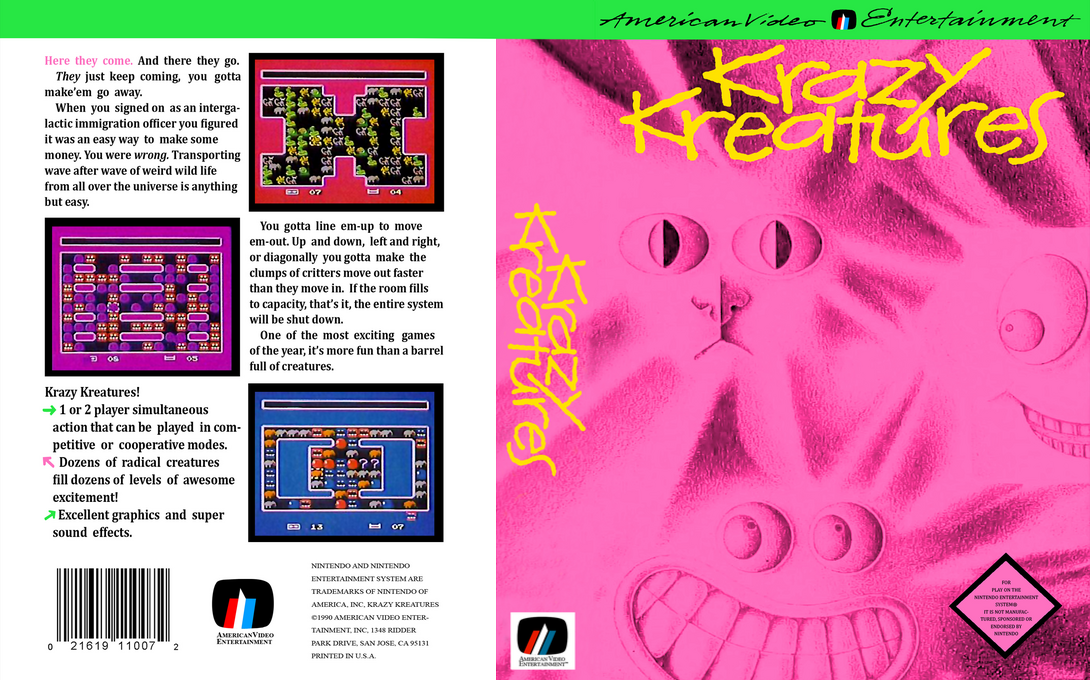 Krazy Kreatures — box-texture (US)