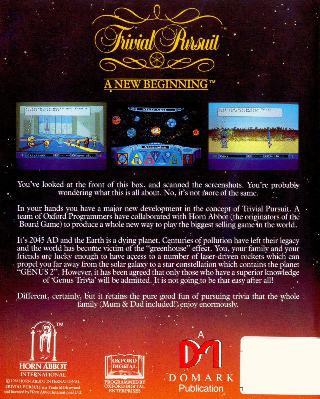 Trivial Pursuit - A New Beginning — box-2D-back (WOR)