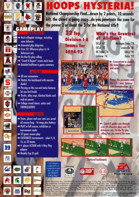 Coach K College Basketball — box-2D-back (US)
