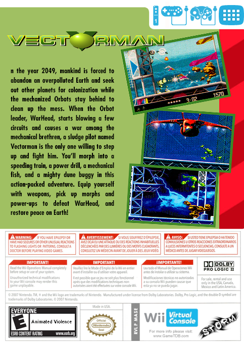 Vectorman — box-2D-back (US)
