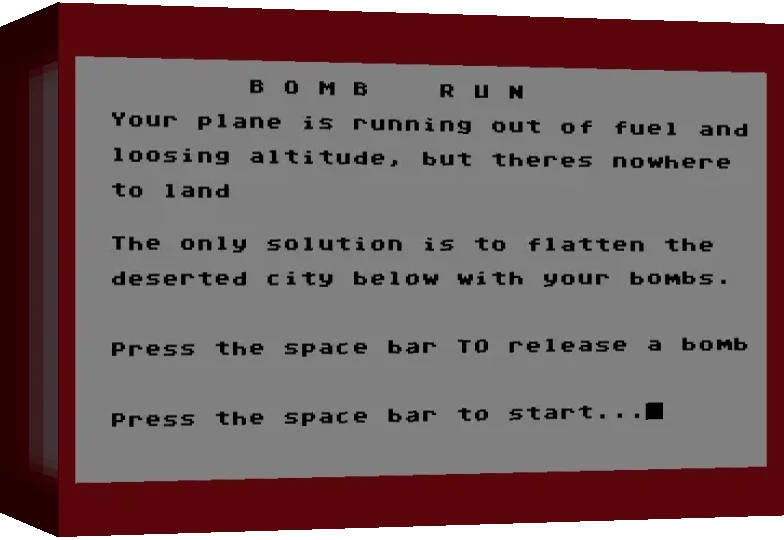 Bomb Run — box-3D (WOR)