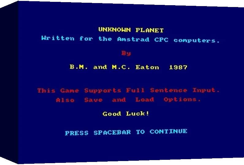 Unknown Planet — box-3D (WOR)