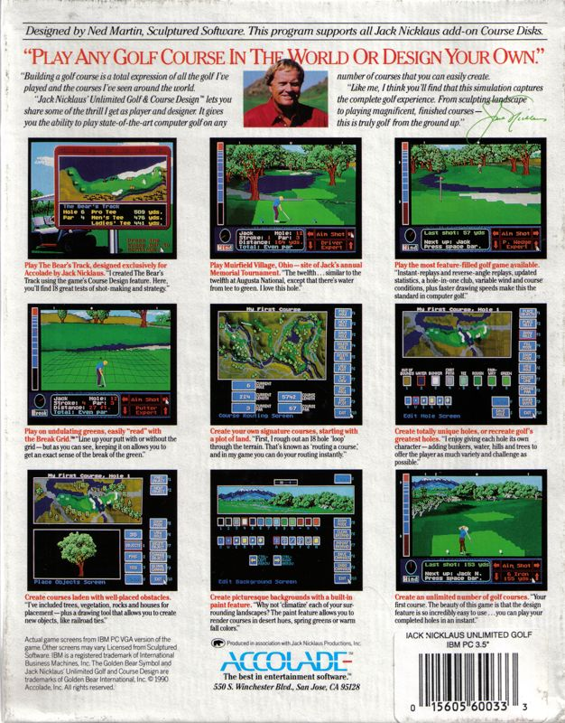 Jack Nicklaus' Unlimited Golf And Course Design — box-2D-back (EU)