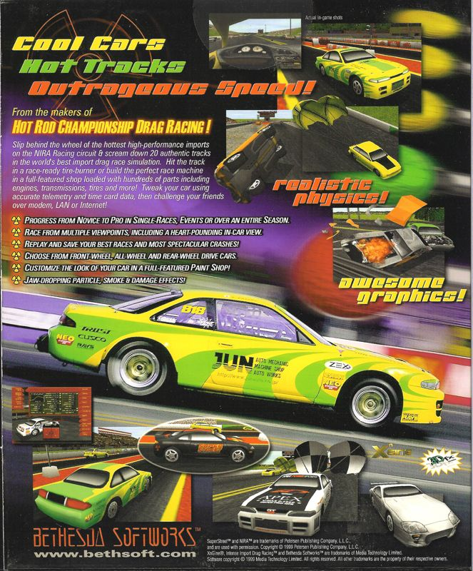 NIRA - Intense Import Drag Racing — box-2D-back (US)