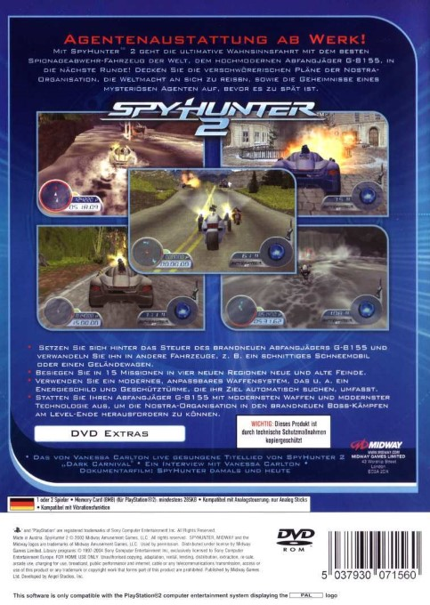 SpyHunter 2 — box-2D-back (DE)