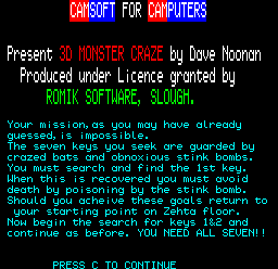 3d Monster Craze — sstitle (WOR)