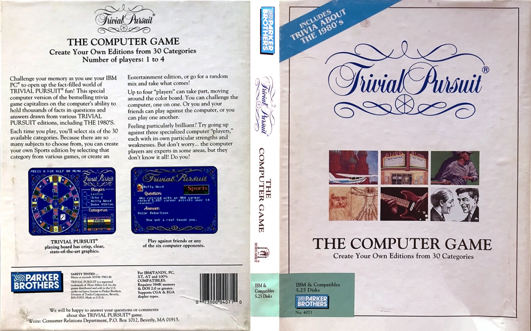 Trivial Pursuit - The Computer Game — box-texture (US)