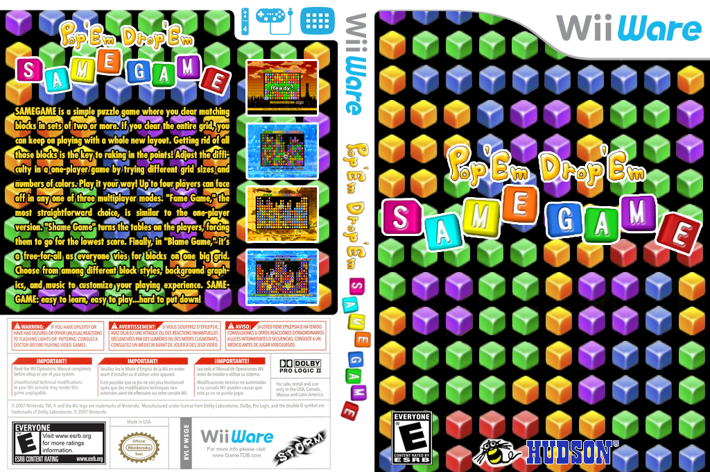 Pop'em Drop'em Samegame — box-texture (US)