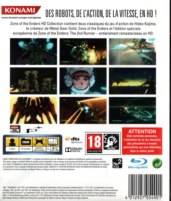 Zone of the Enders HD Collection — box-2D-back (FR)