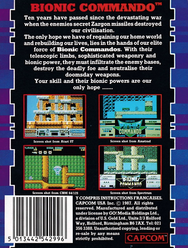 Bionic Commando — box-2D-back (EU)