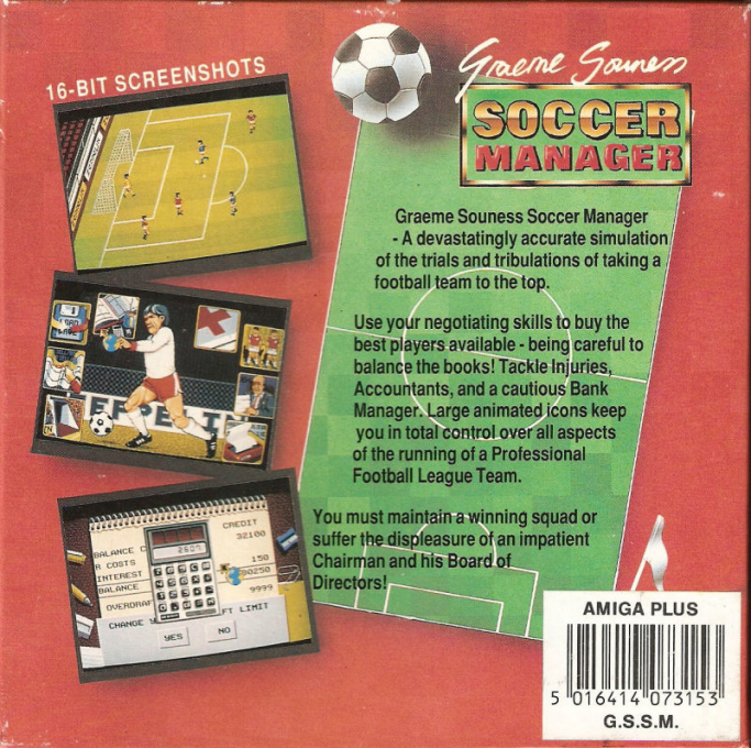Graeme Souness Soccer Manager — box-2D-back (EU)